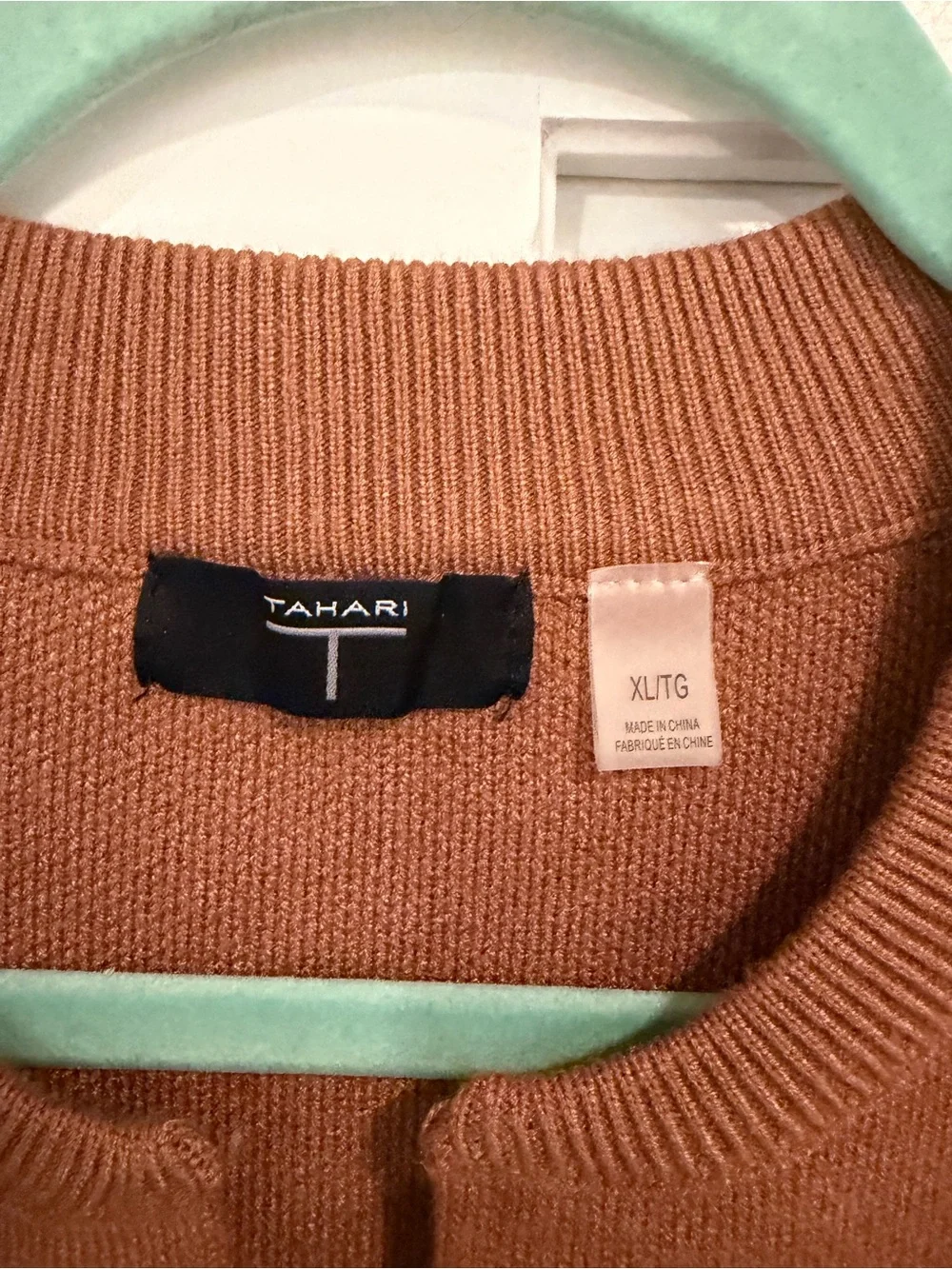 Tahari Long Open-Front Cardigan Sweater Coat Camel Brown